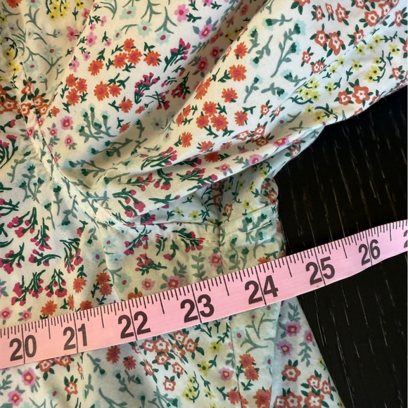 Lands End Button Front Floral Tunic Blouse 1X (16W-18W) - Picture 9 of 10